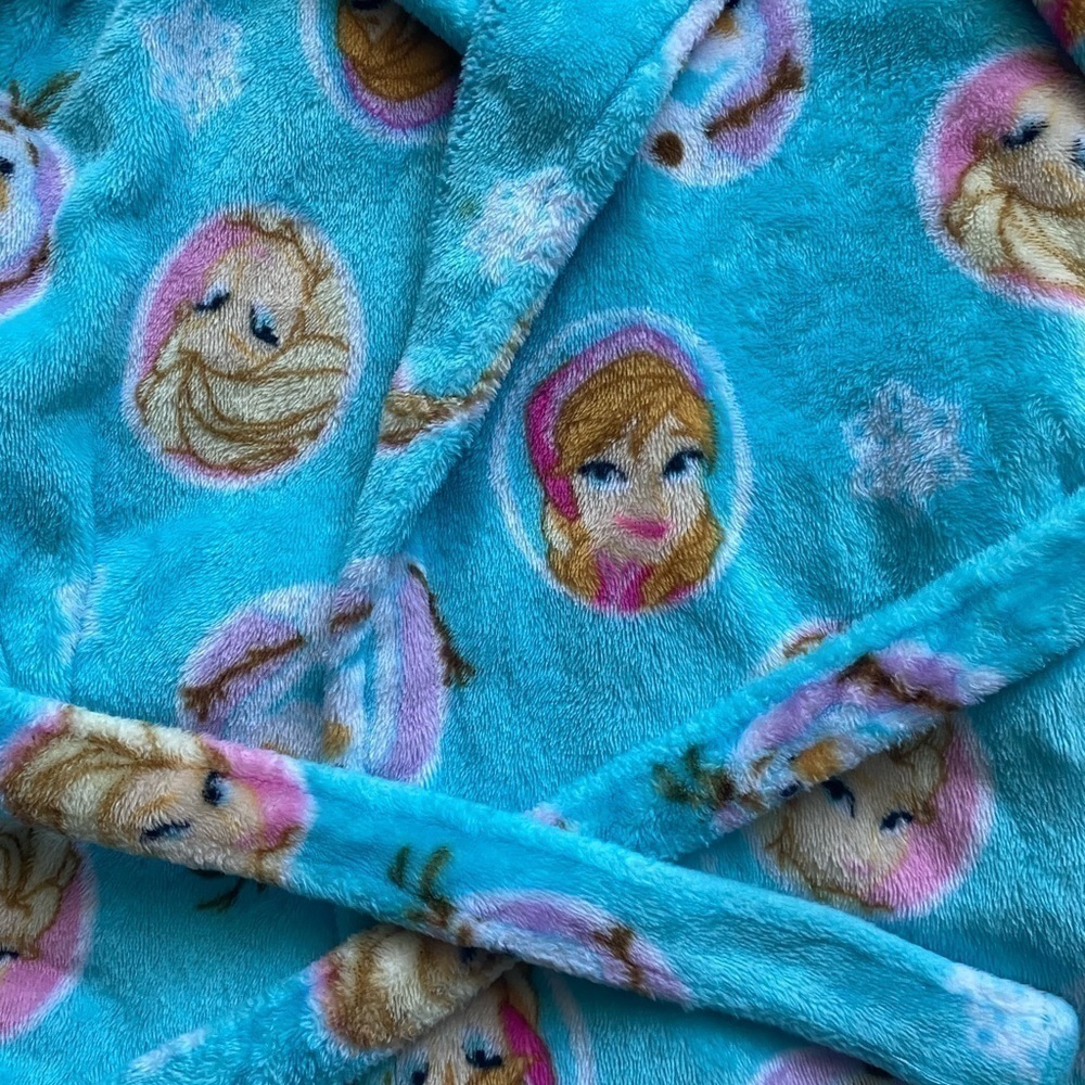 DISNEY-FROZEN-BLUE ROBE - Picture 3 of 7